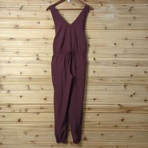 Albion Jumpsuit Womens XS Plum Classic Overall Joggers